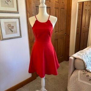 Lulu's Vibrant Red Mini Dress